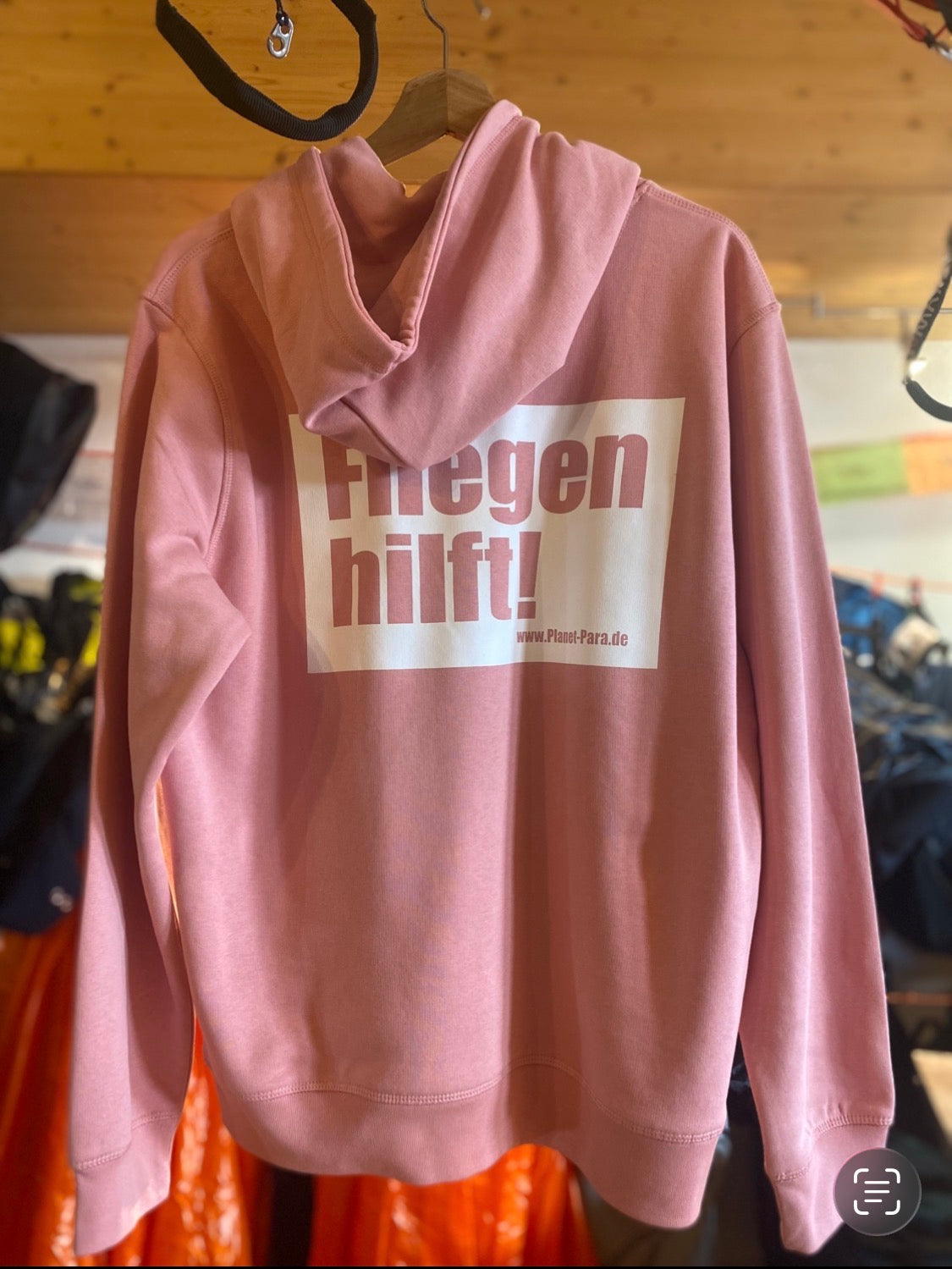 PLANET PARA "Fliegen hilft!" Hoodie Pink