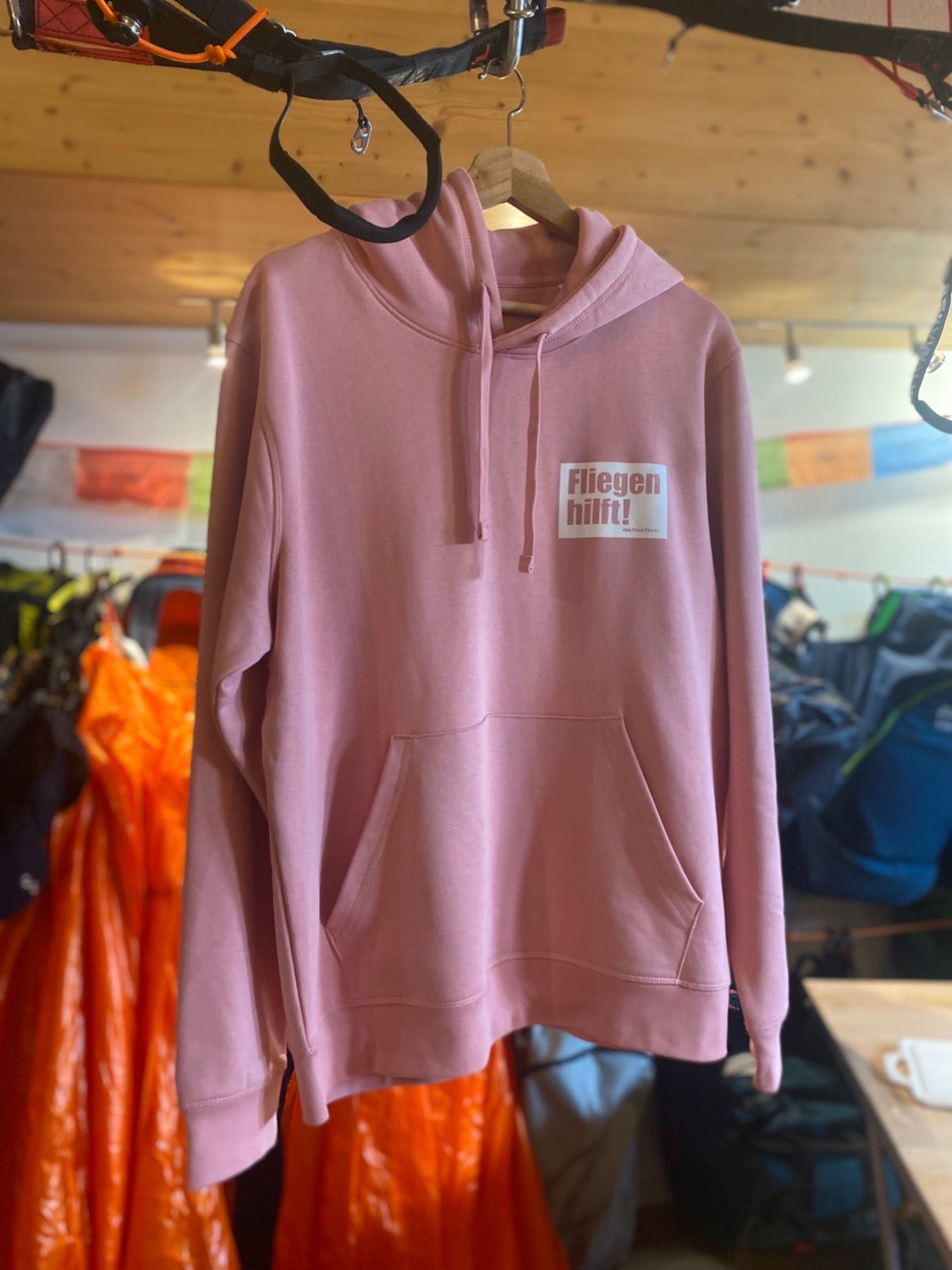 PLANET PARA "Fliegen hilft!" Hoodie Pink